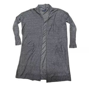 VINCE. Cardigan Women Duster Open S Gray Linen Knit Posh Mall Academia Norm S
